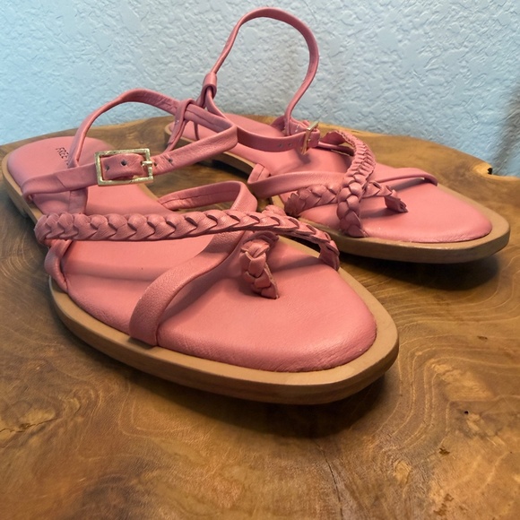 Free People Sunny Days Sandals Size 8.5 | Mercari Free People Sunny Days Pink Leather Braided Strappy Sandals Women\'s Sz 6.5